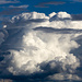 Hochmuth - Bockerhütte, 27. Juni 2009: über dem Etschtal bilden sich am Nachmittag gewaltige Gewitterwolken.