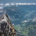 Blick vom Gipfel hinunter nach Kandersteg