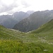 In Abstieg zur Valsalm,2100m-mitte,mit Weißwand gegenüber,Rotwand und Wurmaulspitze etwas links im Hintergrund.