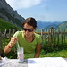 Auf der Alp Schafboden: Erdbeer-Frappé und Wegzeiten-Check