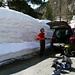 De retour au parking de Martell...encore 2m de neige à 2000m !