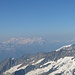 In der Mitte das Monte Rosa-Massiv vom Gross Grünhorn gesehen