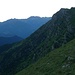 Südabstürze des Monte Saccarello im Abendlicht