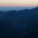 Blick zum Mittelmeer vom Rifugio San Remo im Abendlicht