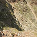 In der Ostwand des hohen Rads: Blick nach unten...