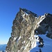 Aufstieg - Blick vom Hugisattel auf den Gipfelgrat
