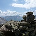 Gipfelblick vom Piz Suvretta: Piz Nair (links) & Bernina im Hintergrund
