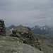 Steinmann auf dem Schleinitz-Gipfel; Hochschober, Alkuser Rotspitze, Glödis. Roter Knopf
