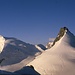 Blick vom Allalingipfel auf Rimpfischhorn und Strahlhorn