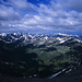 Beim Abstieg klart das Wetter wieder ein wenig auf, und es bietet sich ein gutes Panorama über die Verwallgruppe.