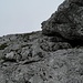 leichtes Klettergelände(I-) in der Anstiegsflanke