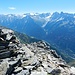 Super Sicht ins Bergell und die entsprechenden Gipfeln