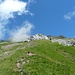 Zallershorn (hinter der Wolke), 3 Eidgenossen, Übergang Lägigrat