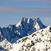 Die Gipfel von Lauteraarhorn (4042m) und Schreckhorn (4078m), gesehen vom Stellibodenhorn (2988m).