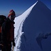 Der Firngrat (von Norden) auf den Gipfel des Castor (4223m)