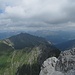 Richtung Norden, Frohntal, Liener Dolomiten vom Hochweißstein-Gipfel; links der Bildmitte die Zwölferspitz