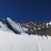 Im Abstieg zur Mischabelhütte - Lenzspitze Nordwand und der Verbindungsgrat zum Nadelhorn