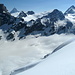 Der Col du Mont Brulé vermittelt den Übergang zum Haut Glacier de Tsa de Tsan, der auf die Tête de Valpelline führt.