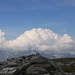 Wolken über dem Alpstein und dem etwas seltsamen "Gipfel" des Hinderrugg...