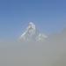 Schon verschwindet das Matterhorn wieder im Nebel