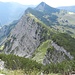 Blick vom Gipfel auf den Beginn des Abstiegswegs ins Pustertalkar