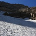 Foto von 2. Besteigungsversuch am 6.9.2011:<br /><br />Das obere Firnfeld ist bis 35° steil. Darüber kann man leicht über Geröll die Lücke erreichen.