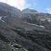 schwierigster Teil des Aufstiegs zum Grischsattel, die Querung zu P.2465