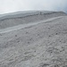 zugedeckter Gletscher kurz vor dem Gipfel - man kann davon halten was man will, Wirkung zeigt das Zudecken ganz offensichtlich