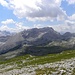 Blick Richtung Suden, mit Monte Cavallo und Zimes di Fanis-links,Conturines und Lavarella-mitte.