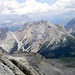 Pareispitze oder Col Becchei,2794m im Bildmitte, es wird sicher einen Tag folgen! In Hintergrund Cristallo-links und Sorapiss-rechts,mit Monte del Vallon Bianco davor. 
