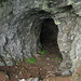 caverna in roccia solida che fungeva da ricovero per i soldati