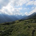 Debanttal, Hochschober (teilweise in Wolken), Debantgrat, Ralfkopf, Glödis