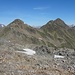 Kübelgrubenkopf, Kübelgrubenscharte und Rotpleiskopf. Aufstiegsversuch Kübelgrubenkopf über den gut sichtbaren Südgrat.