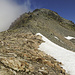 Blick vom Schwarzhornfurgga auf den Gipfel des Flüela Schwarzhorns