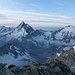Links Matterhorn, rechts Dent d`Herens