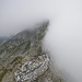 La vetta della Cima 2684 e le nebbie in Val Calnegia