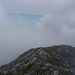 Gipfelblick Richtung Norden - erste Lücken im Nebel
