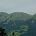 Blick von der Novaalpe auf Gassneralm und Plansott Alpe 