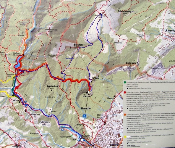 Die Route von der Talstation über die Rappenlochschlucht... [hikr.org]