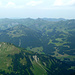 Der grüne Bregenzer Wald mit Bodenseeblick im Nordwesten