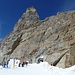 am Stollenausgang auf dem Jungfraujoch