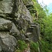 In den Felsen eingehauene Treppen oberhalb Barbacane