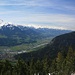 Blick übers Inntal nach Westen zu den Tuxer Alpen