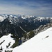Abstieg vom Ebner Joch mit Blick hinüber ins Karwendel