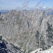 Die Waxensteinwand mit dem ungefähren Wegverlauf von der Alpspitze