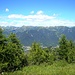 Ausblick vom Gipfel La Porcella gegen Norden, über das Valle Vigezzo hinweg.