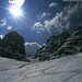 Brèche du Monte Cristallo (Dolomites) : pentes supérieures