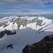 Gipfelblick in Richtung Fiescherhörner, Eiger Mönch & Jungfrau