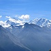 Zoom zur Zermatter Prominenz - Monte Rosa und Lyskamm