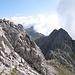 Rückblick von der Westlichen Kaminspitze (2445 m) zur Mittleren und Östlichen Kaminspitze.
